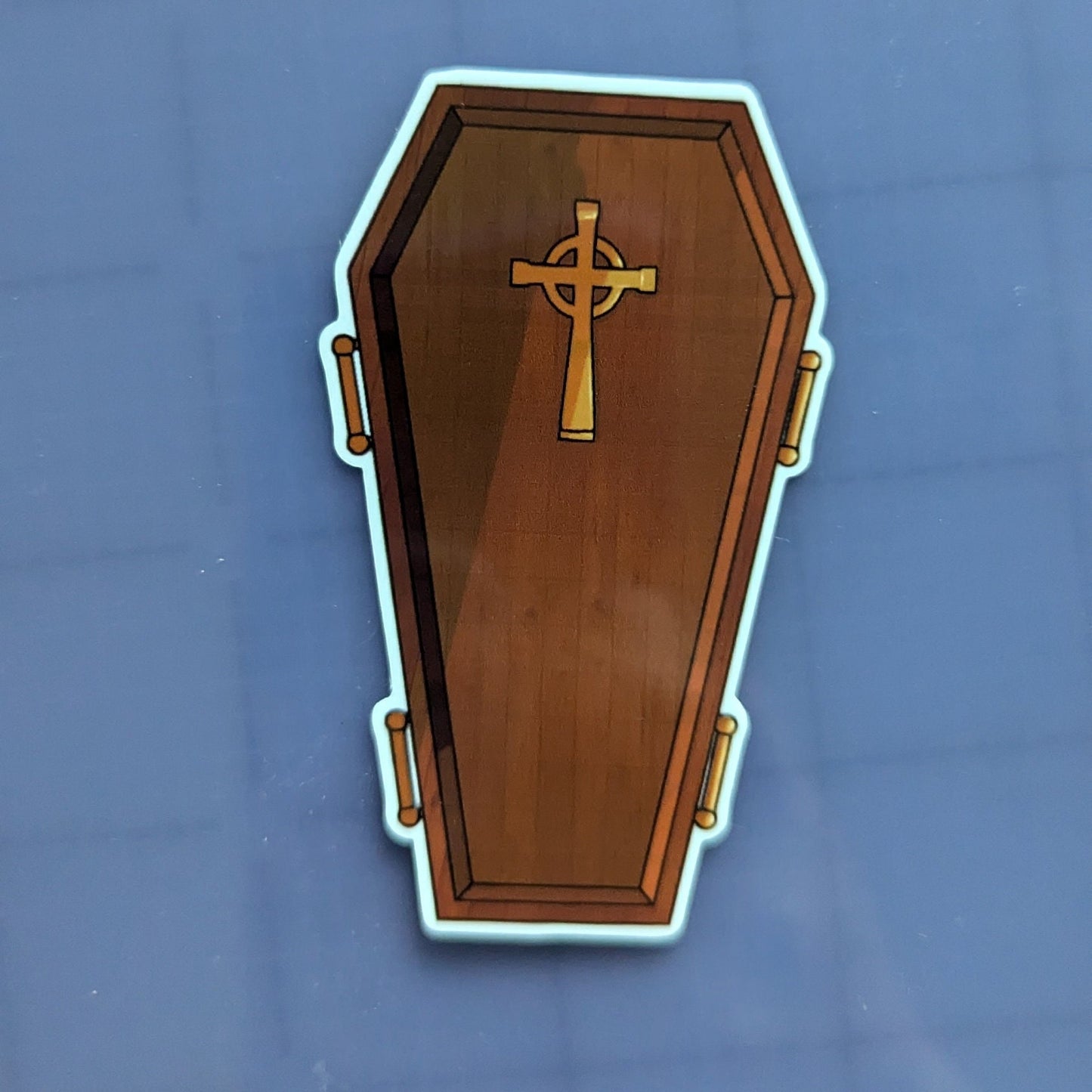 Gothic Vampire Coffin sticker | waterproof | laminated