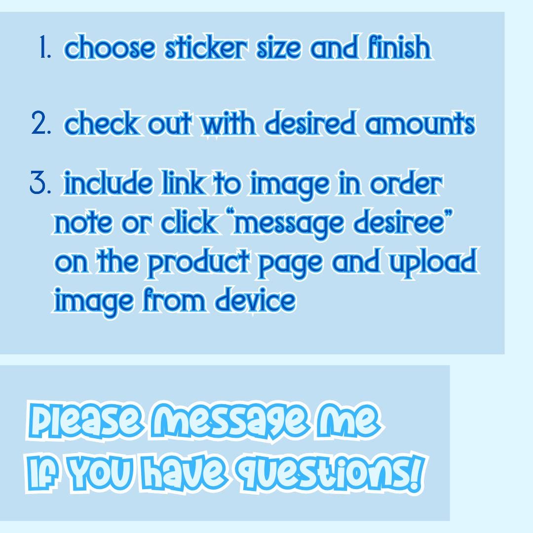 Custom stickers | make your own sticker | any image | small batch | single sticker | Vinyl laminated waterproof sticker