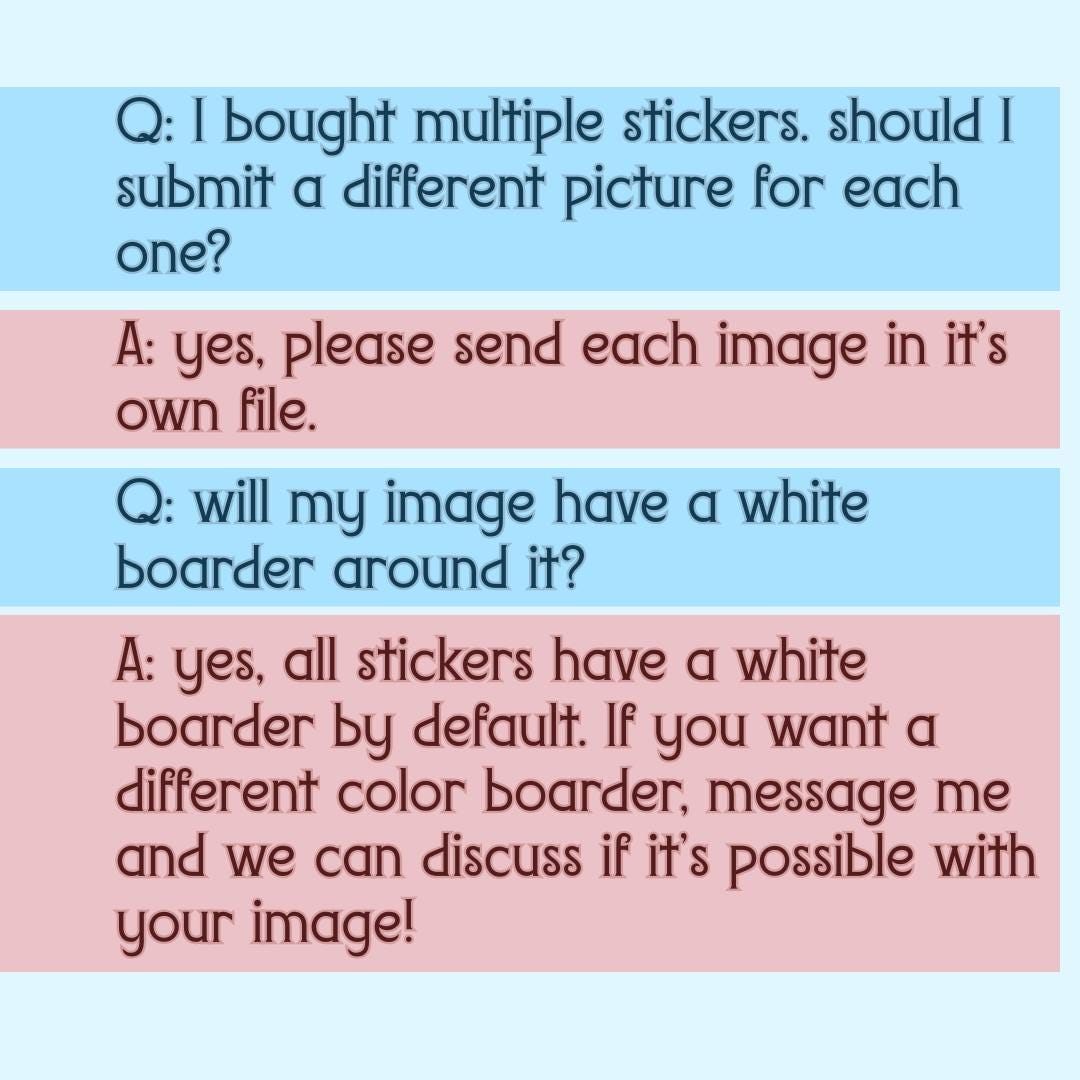 Custom stickers | make your own sticker | any image | small batch | single sticker | Vinyl laminated waterproof sticker