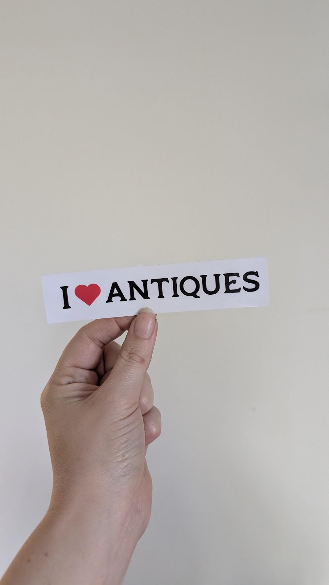 Needful I heart antiques sticker | vinyl sticker | waterproof