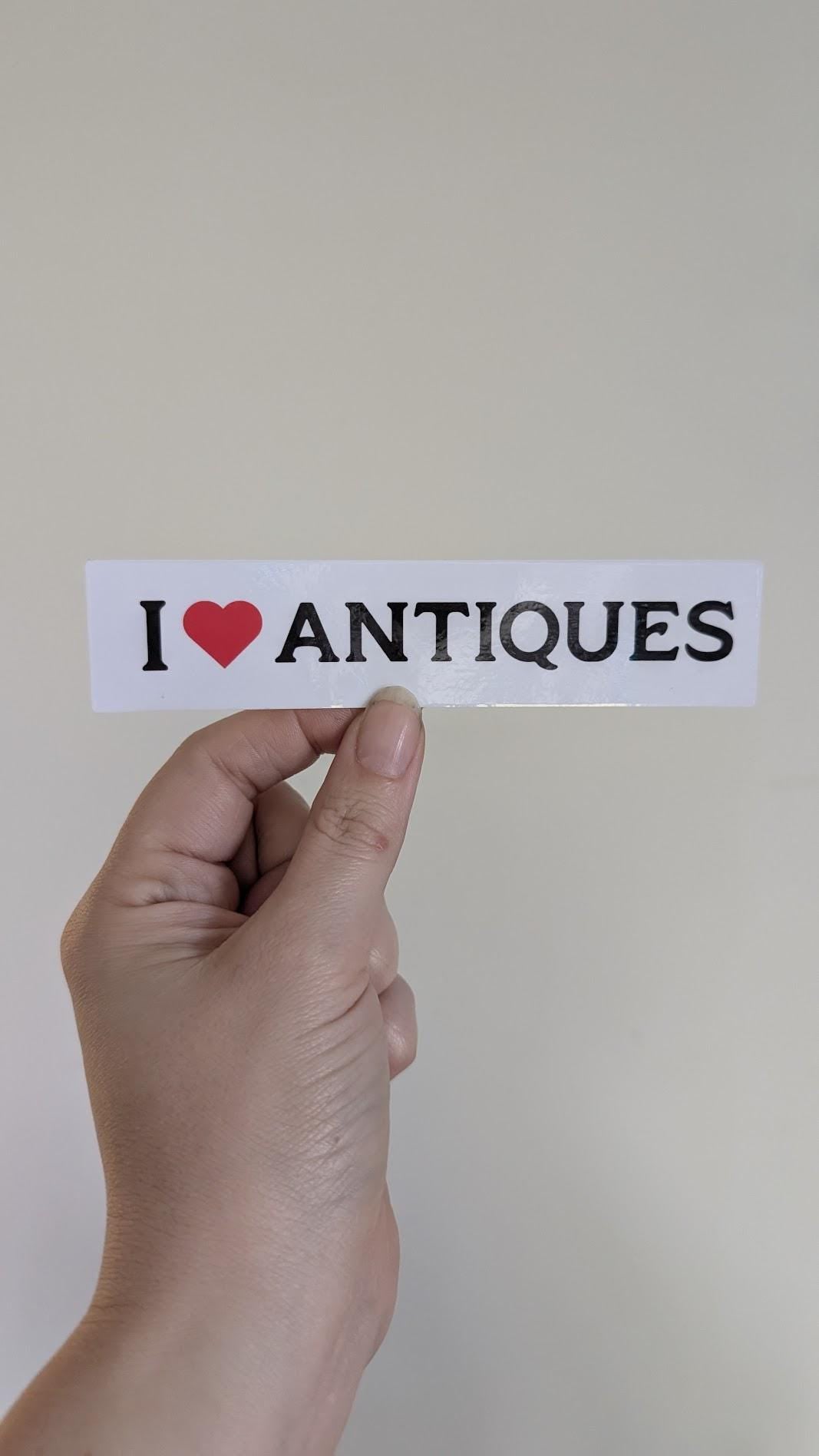 Needful I heart antiques sticker | vinyl sticker | waterproof