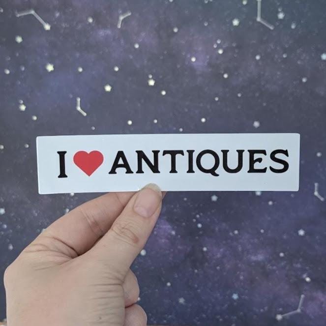 Needful I heart antiques sticker | vinyl sticker | waterproof