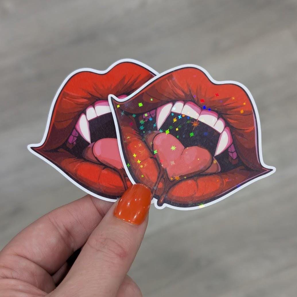 Heartfelt Fangs sticker