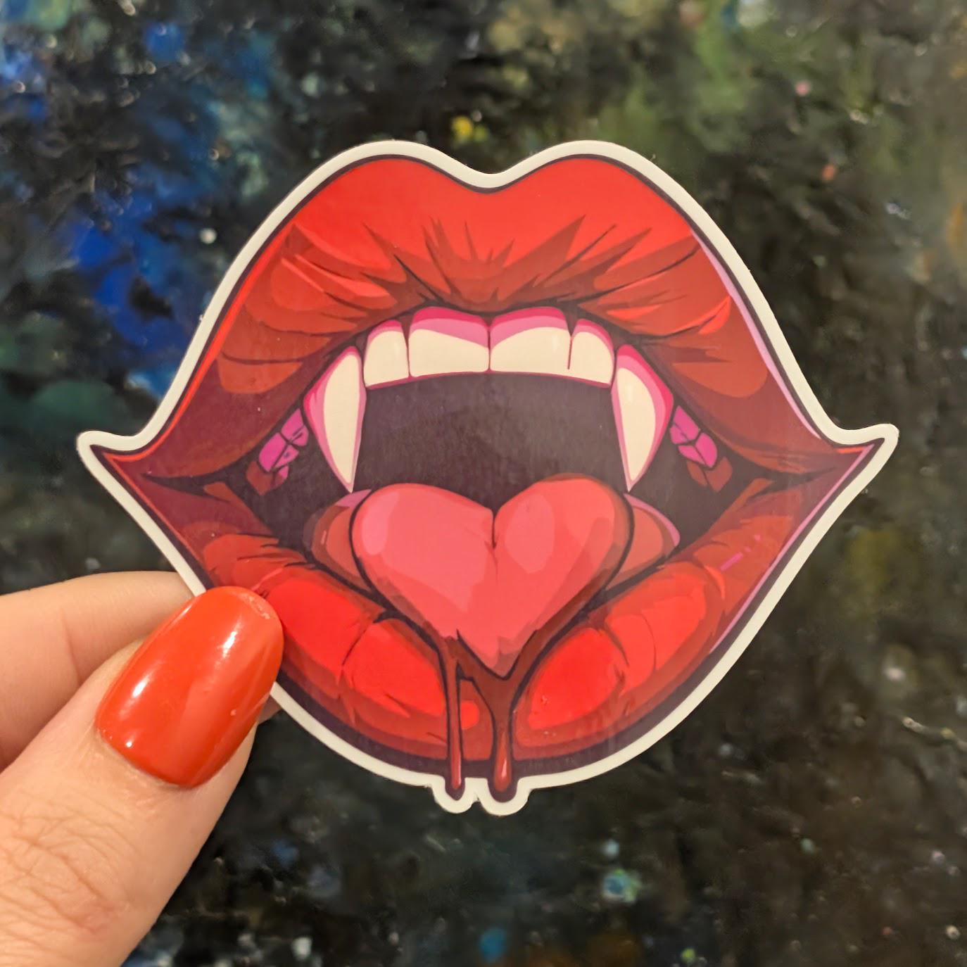 Heartfelt Fangs sticker