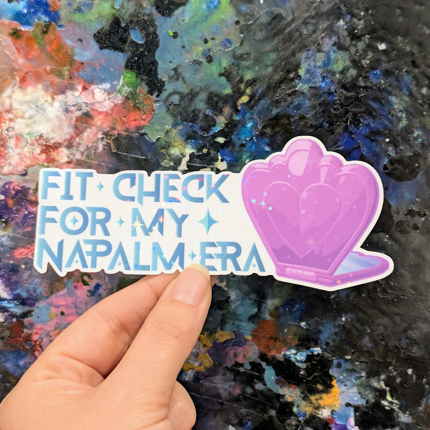 Fit Check shell compact mirror sticker | k-pop themed | Demon Hunter