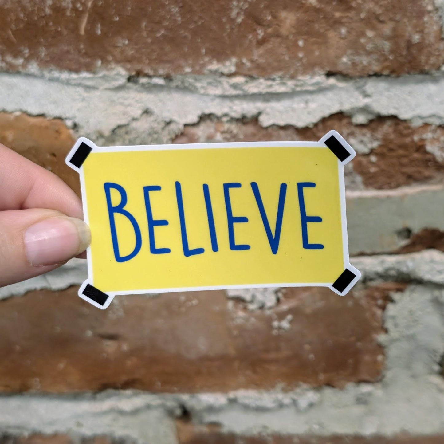 Believe Lasso Richmond locker room motivational sign | sparkle water resistant holographic art