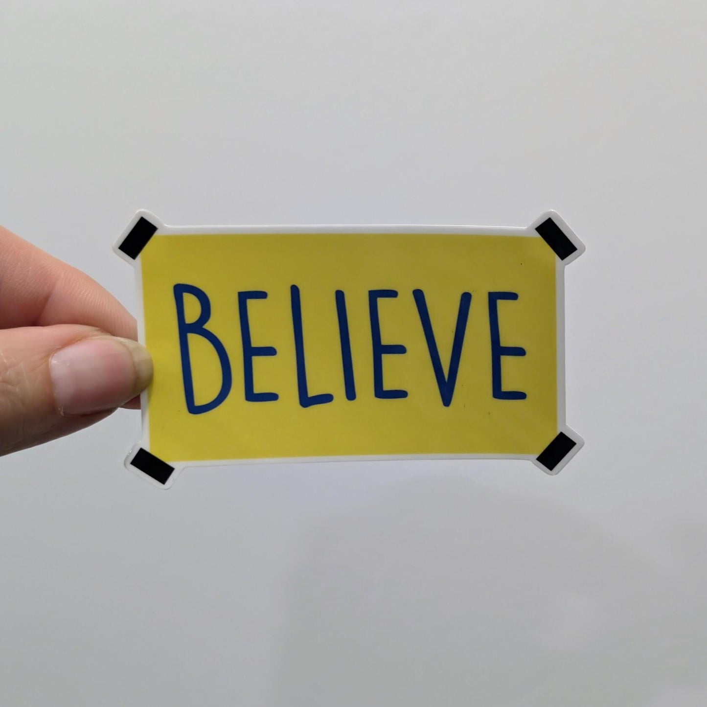 Believe Lasso Richmond locker room motivational sign | sparkle water resistant holographic art