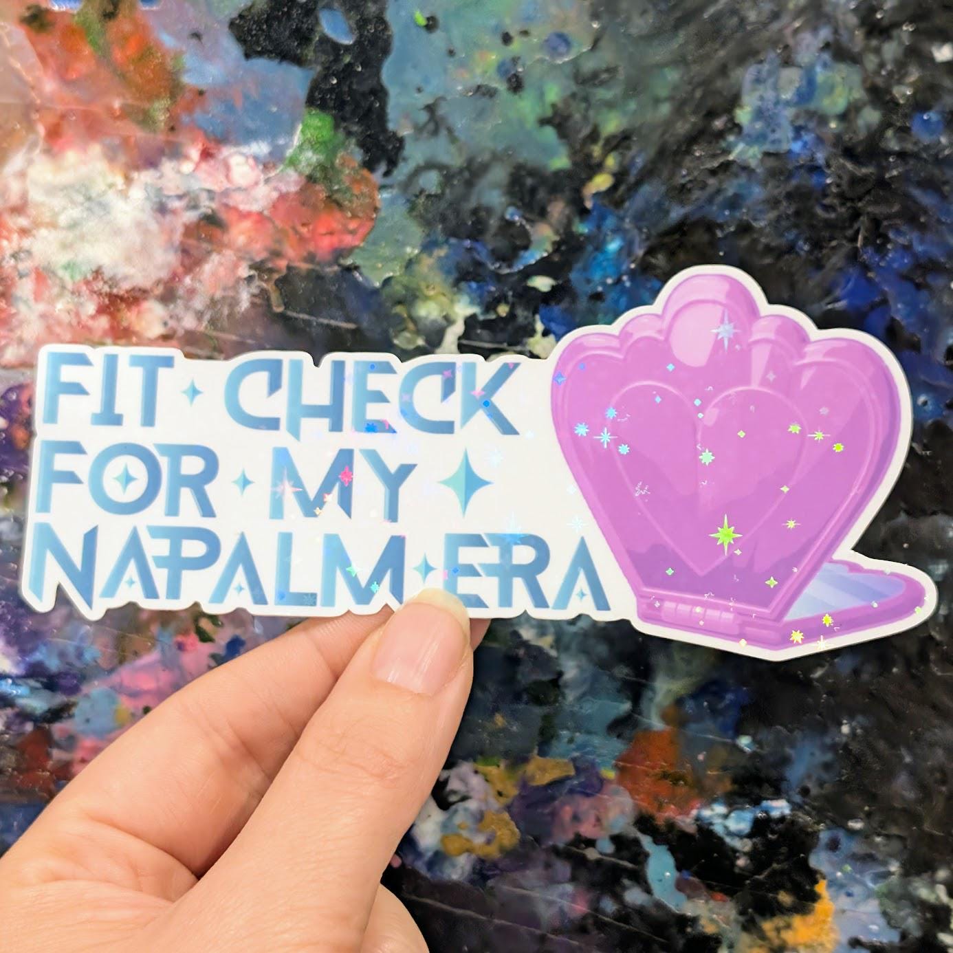 Fit Check shell compact mirror sticker | k-pop themed | Demon Hunter