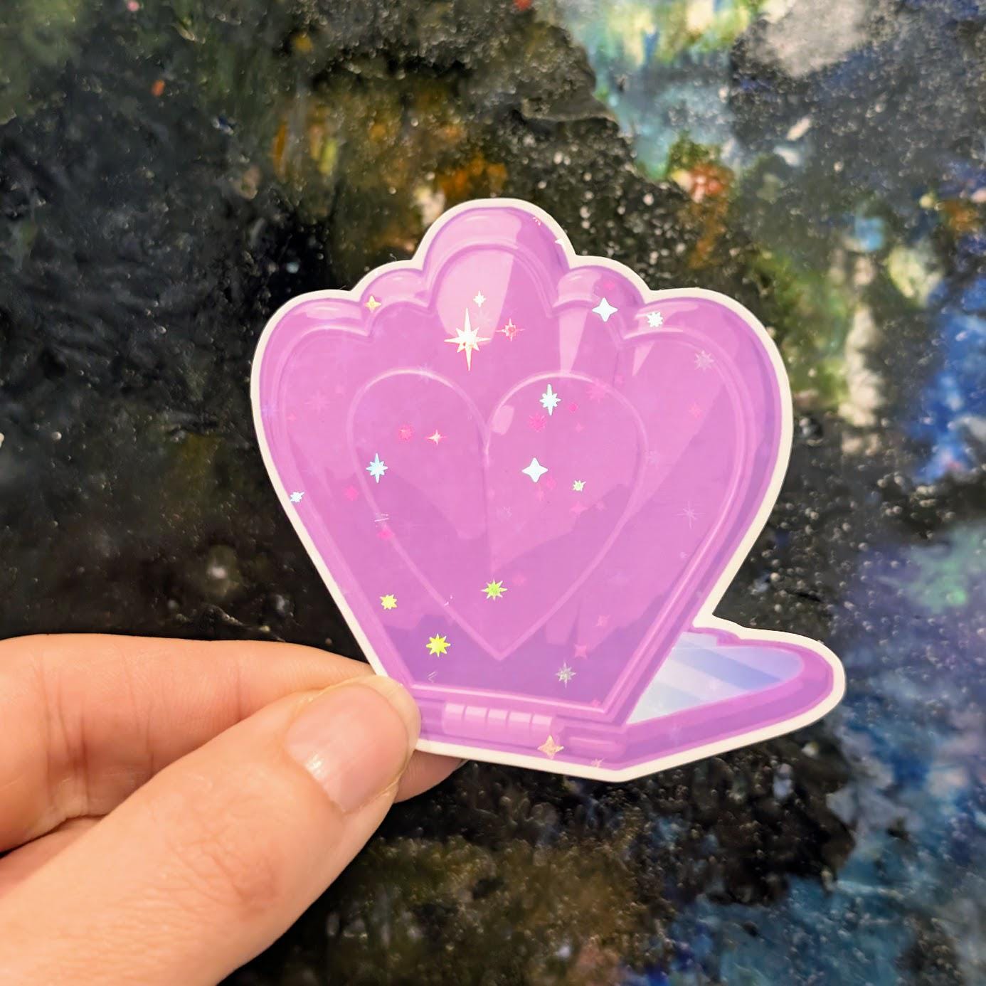 Shell compact mirror sticker | k-pop themed | Demon Hunter