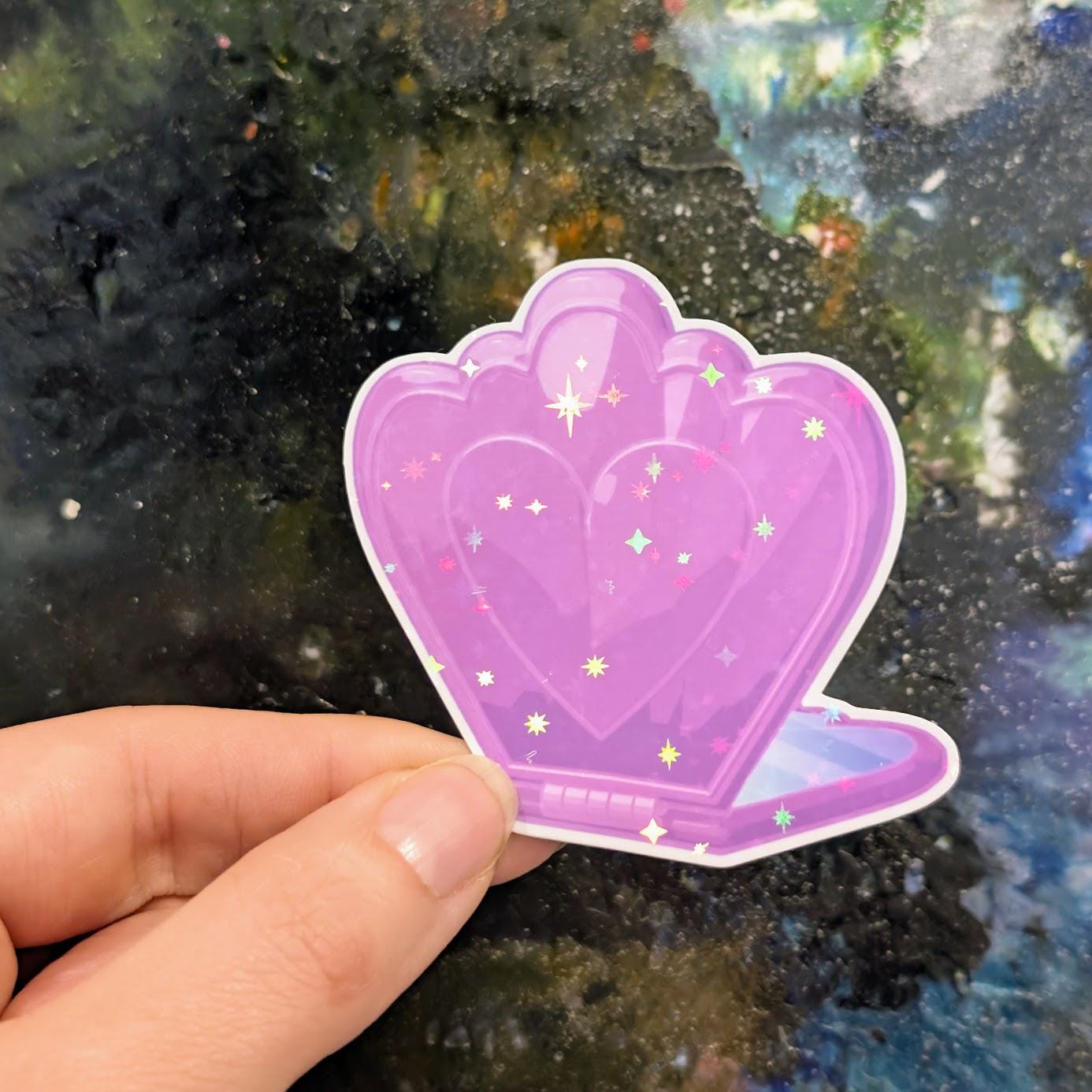 Shell compact mirror sticker | k-pop themed | Demon Hunter