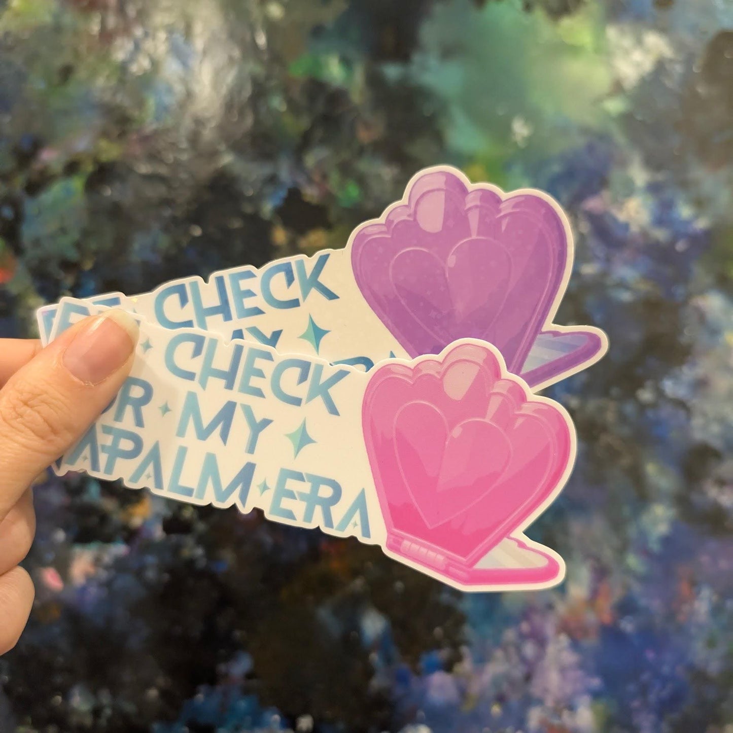 Fit Check shell compact mirror sticker | k-pop themed | Demon Hunter