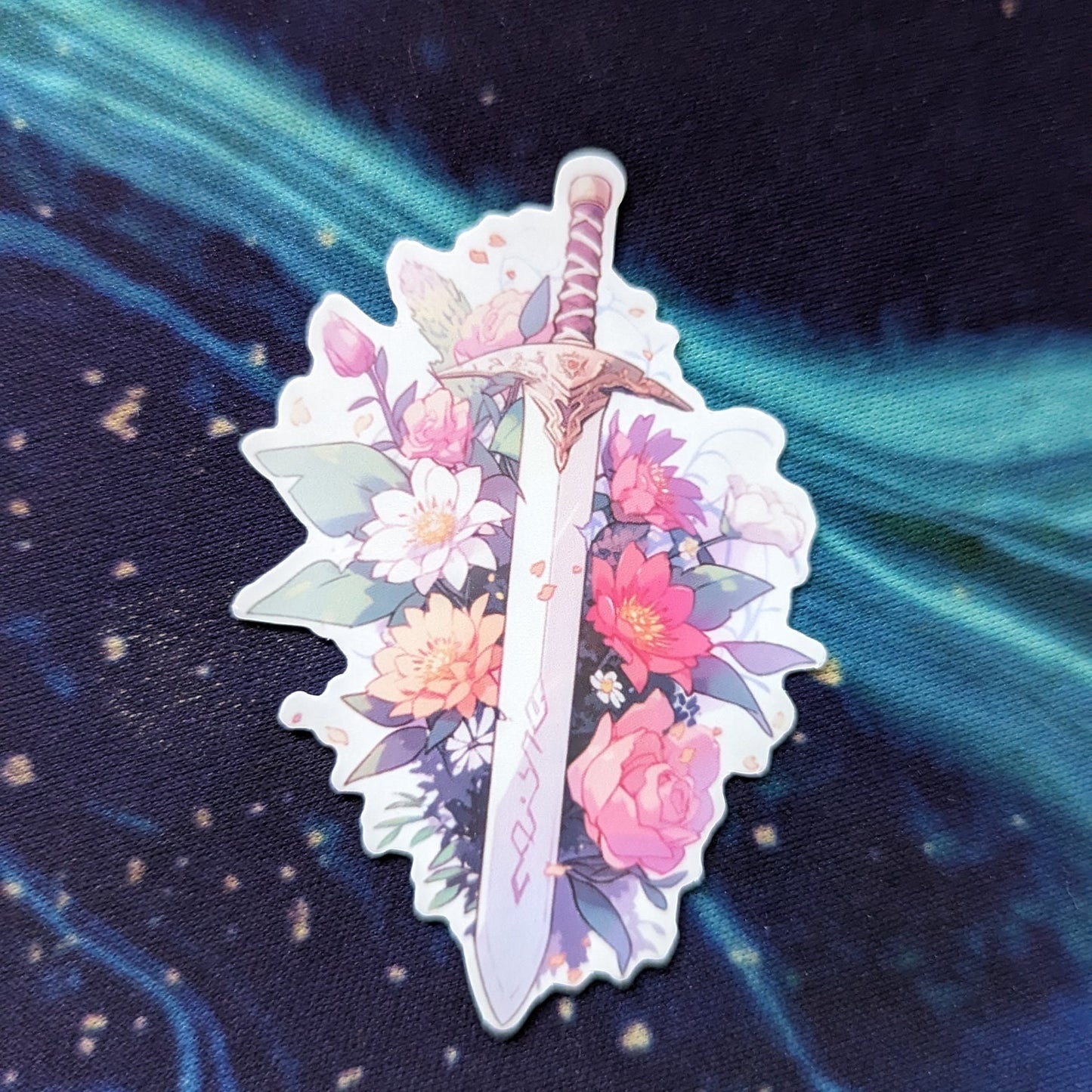 Sword and flower Sticker