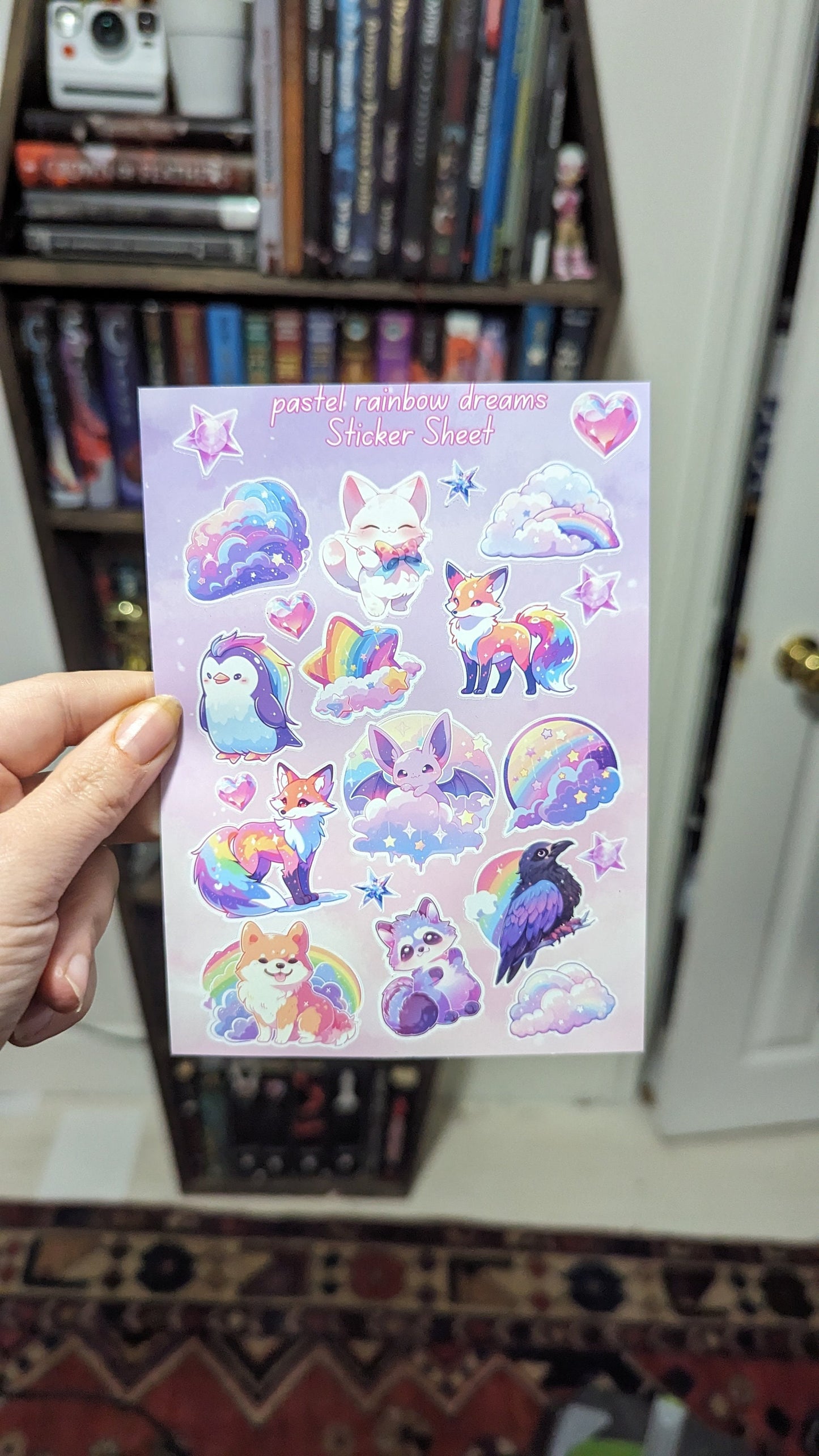 Pastel rainbow dreams sticker sheet