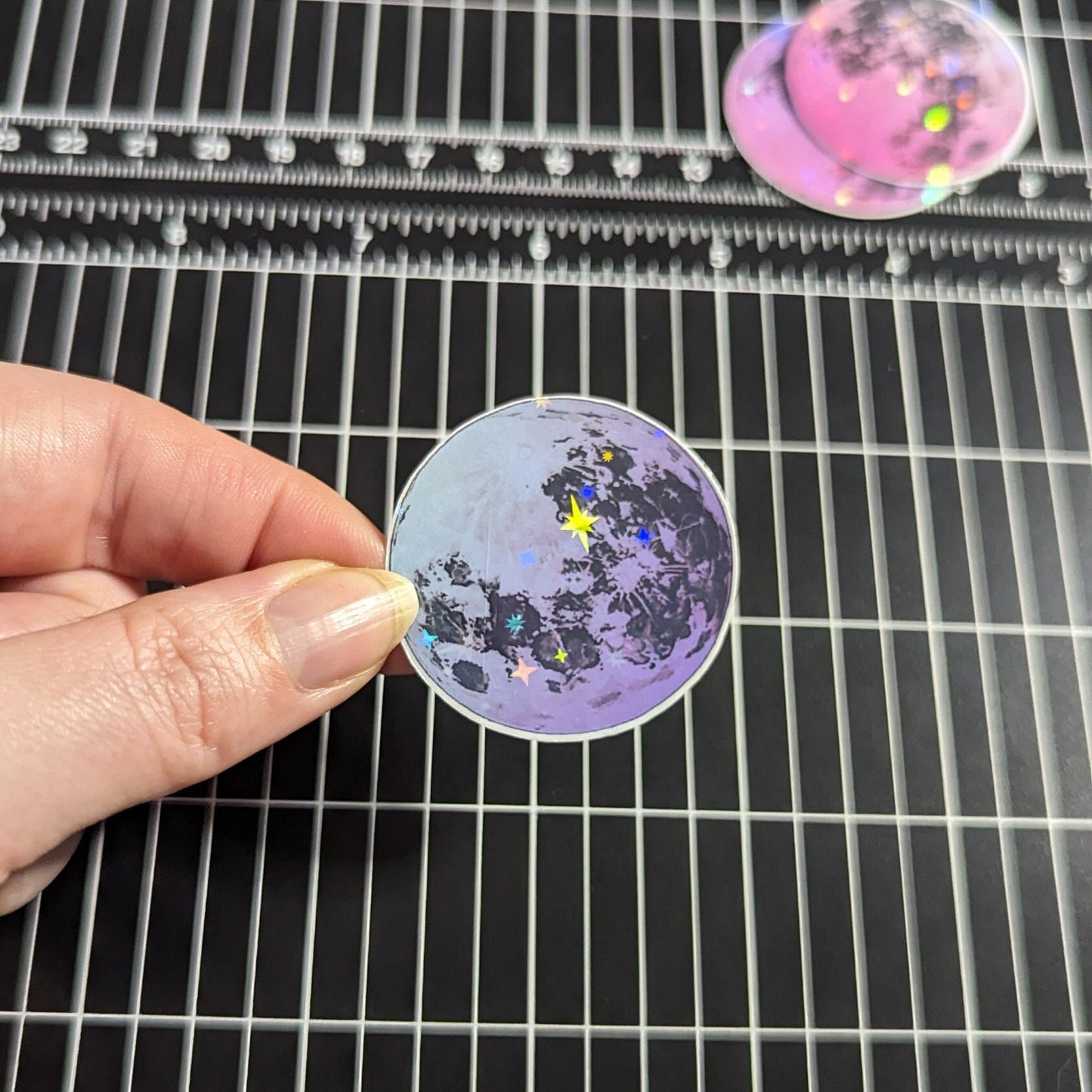 Moon sticker SMALL | waterproof | sparkle, holographic, glossy