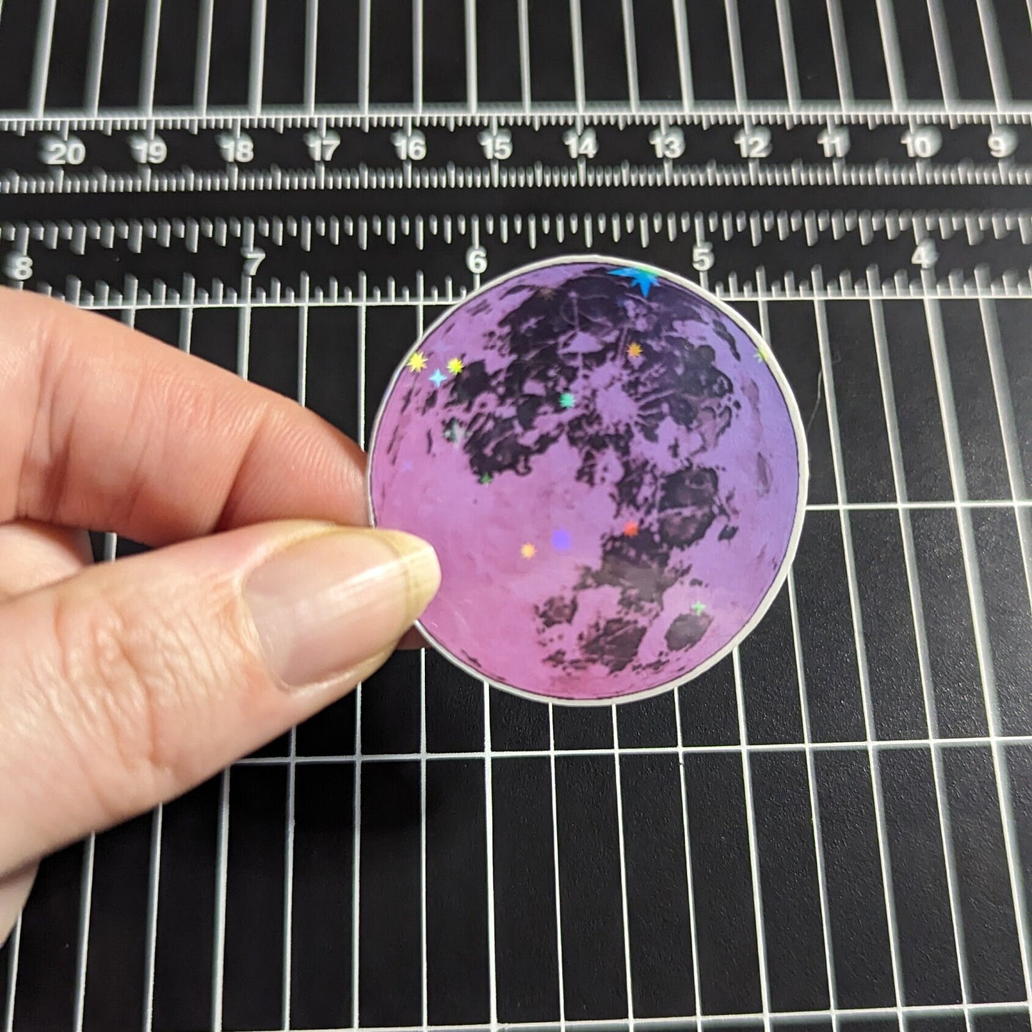 Moon sticker SMALL | waterproof | sparkle, holographic, glossy