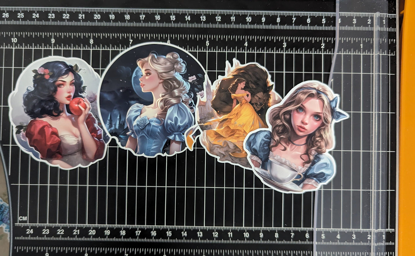 Princess sticker set 4PC