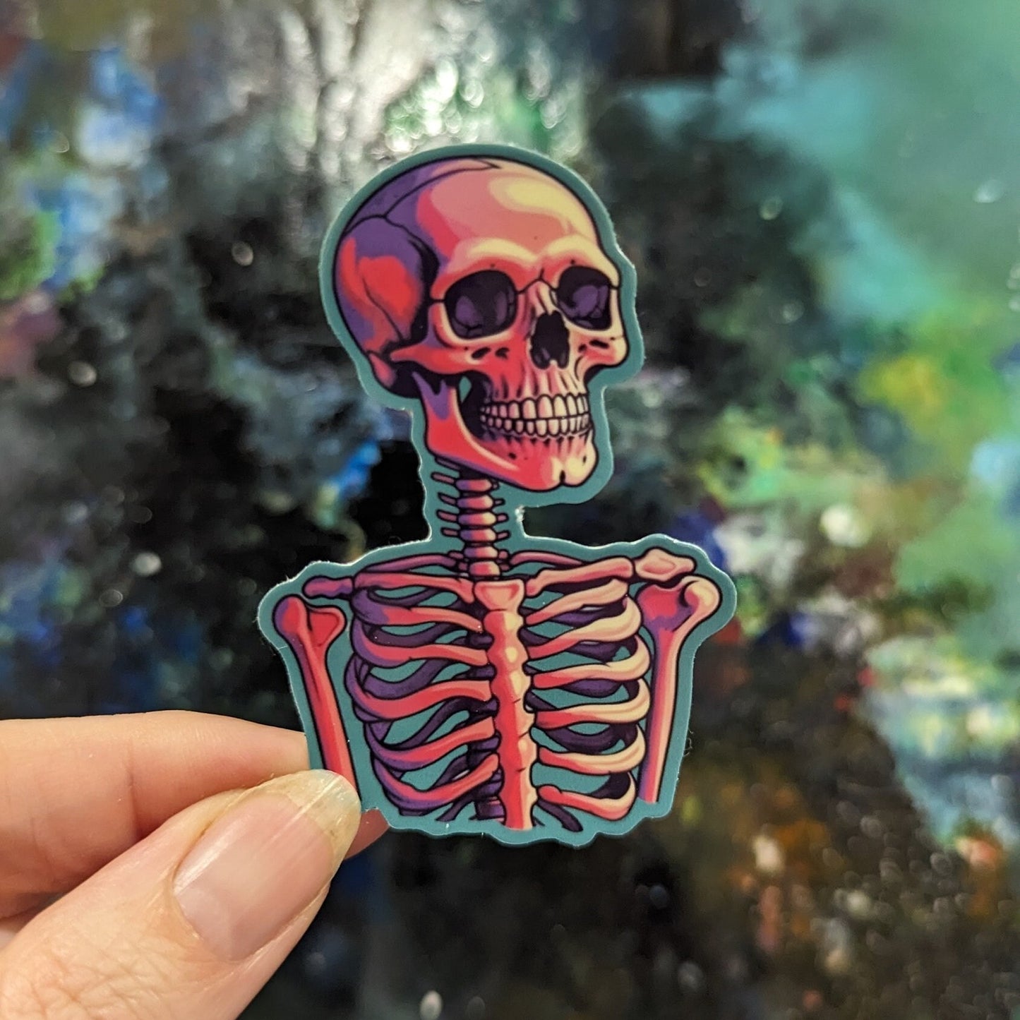 Skelly Skeleton Sticker