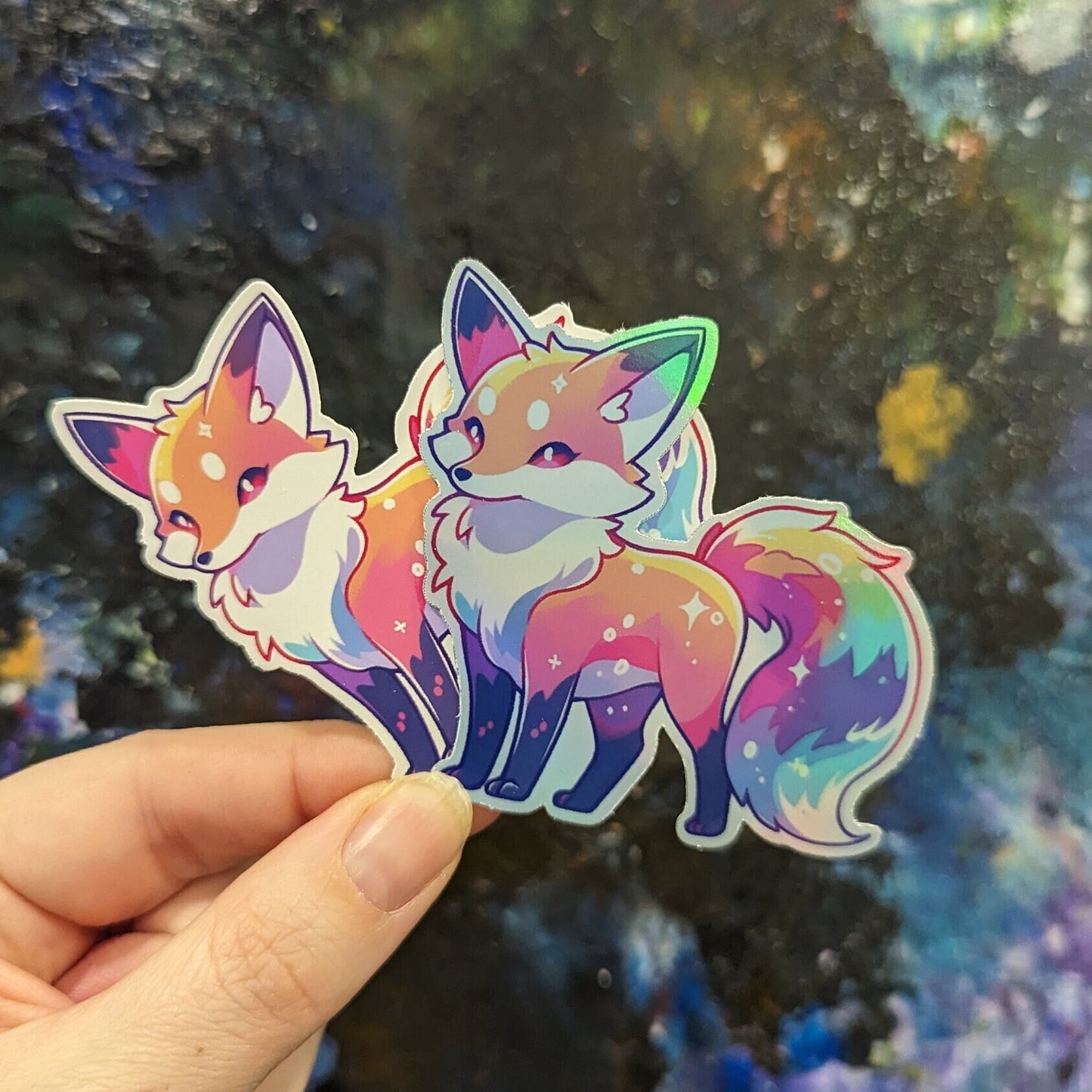 Pastel Rainbow fox