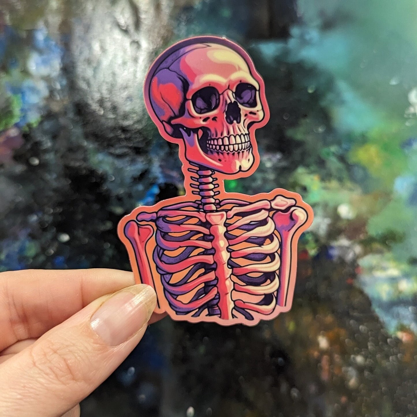 Skelly Skeleton Sticker