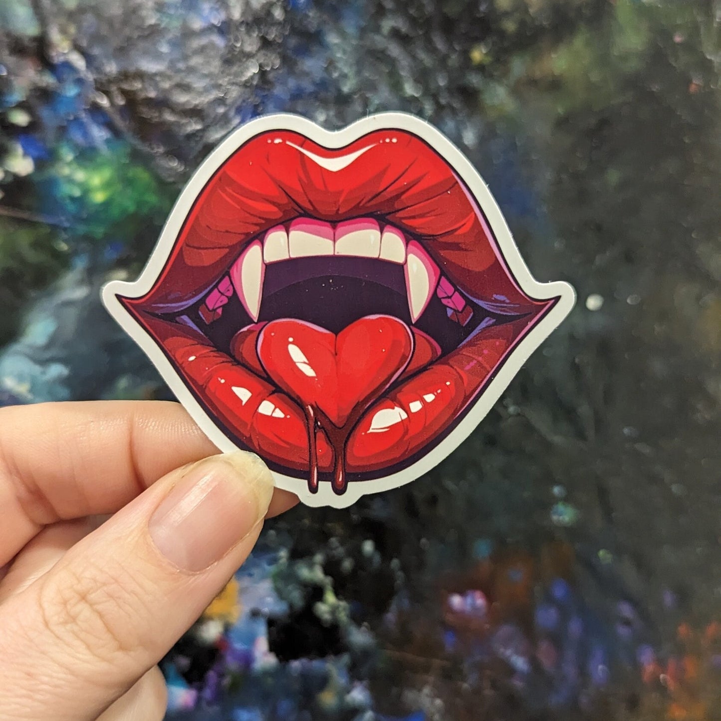 Heartfelt Fangs sticker