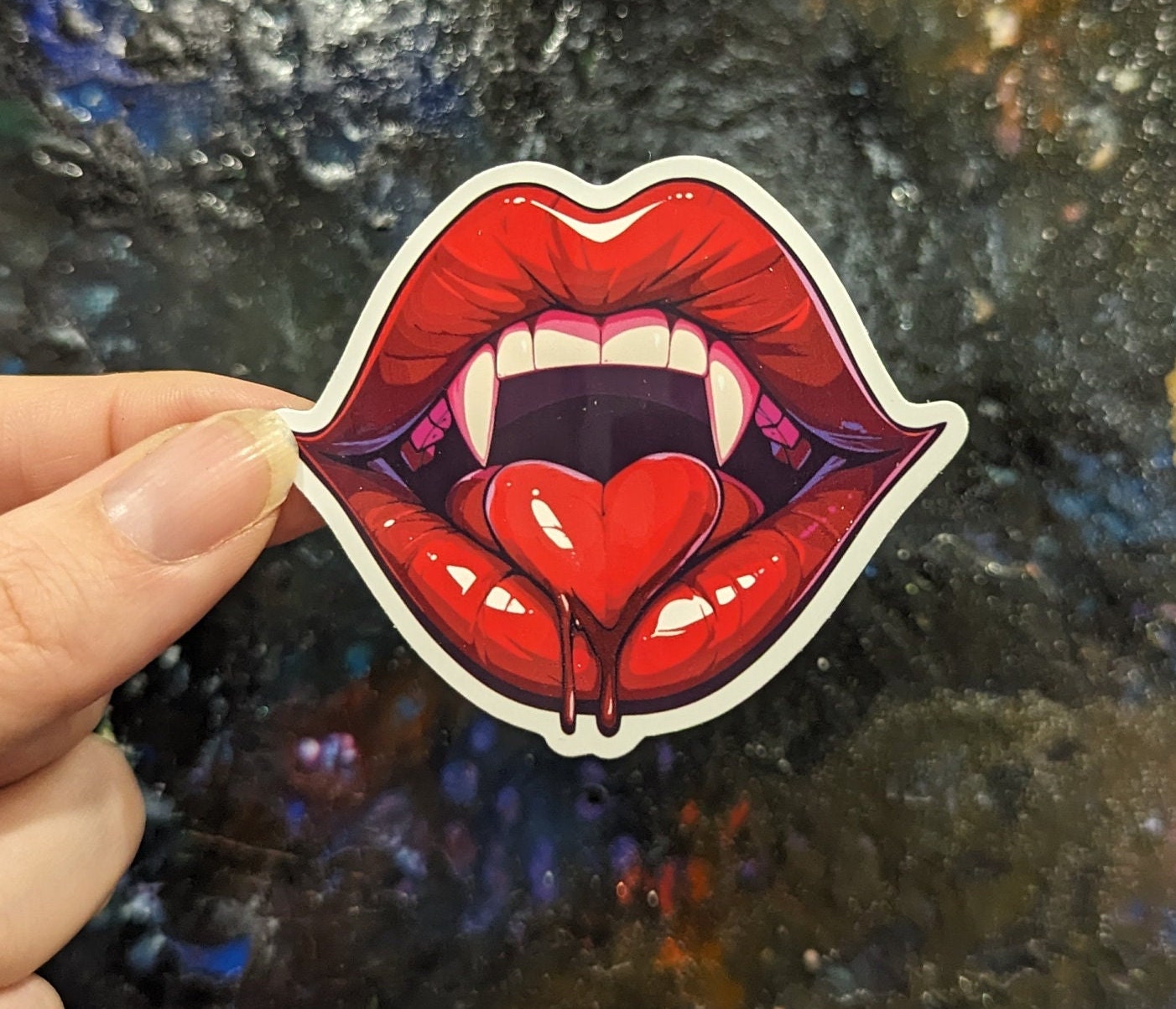 Heartfelt Fangs sticker