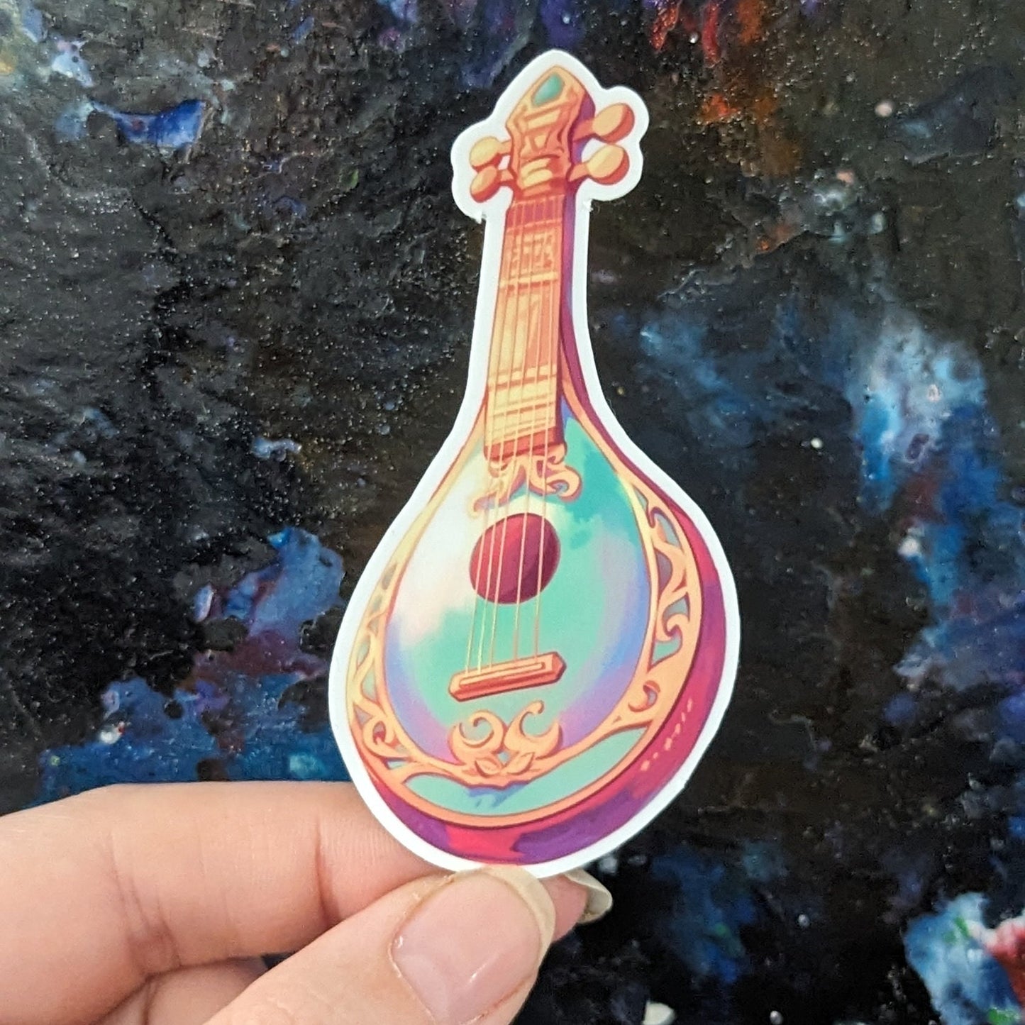 Bard's Lute Sticker | pastel palette