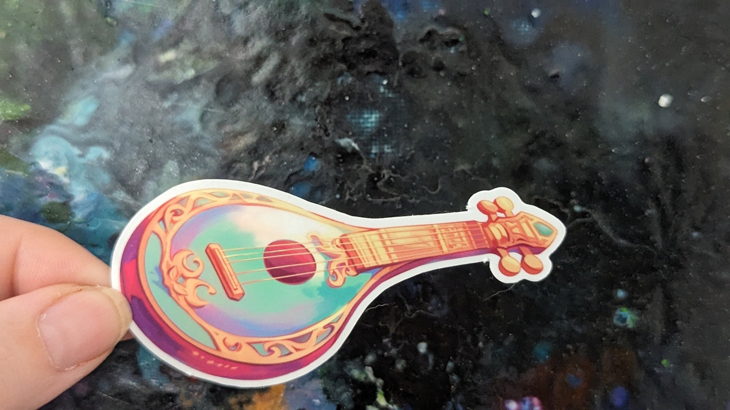 Bard's Lute Sticker | pastel palette