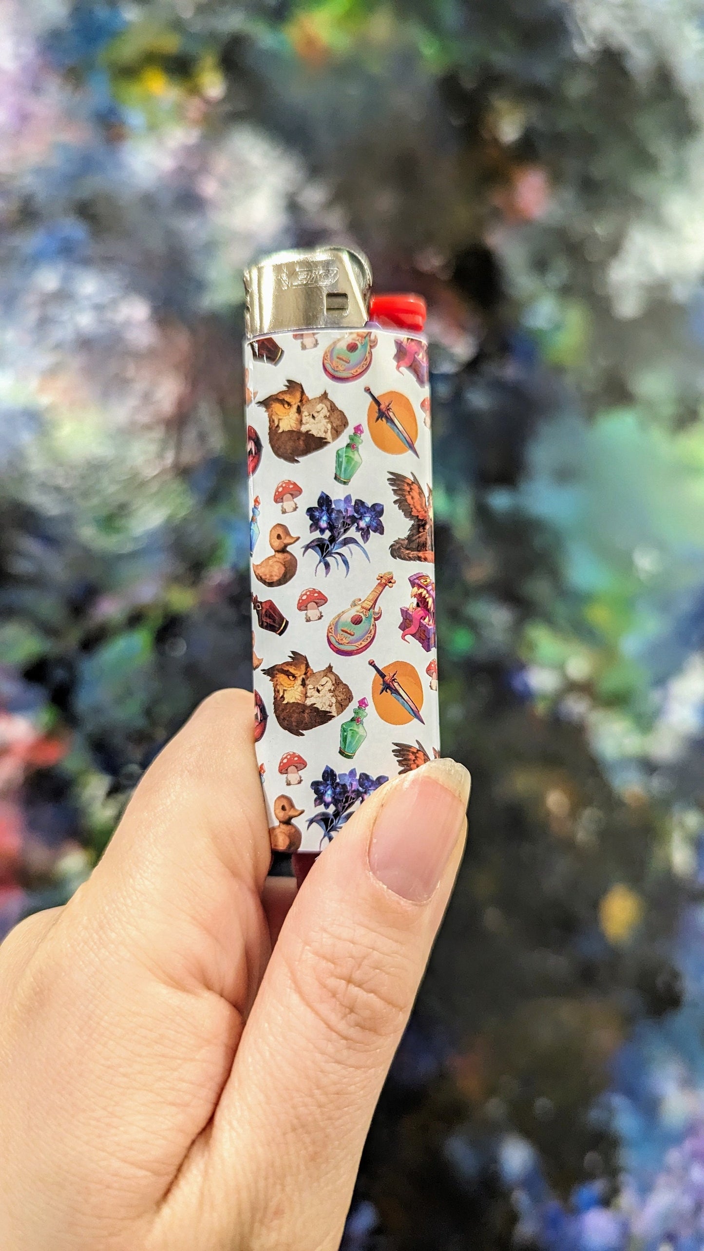 Patterned lighter wrap | customize your lighters | DND pattern| mimic, tryssm, dagger, vampire, night orchid