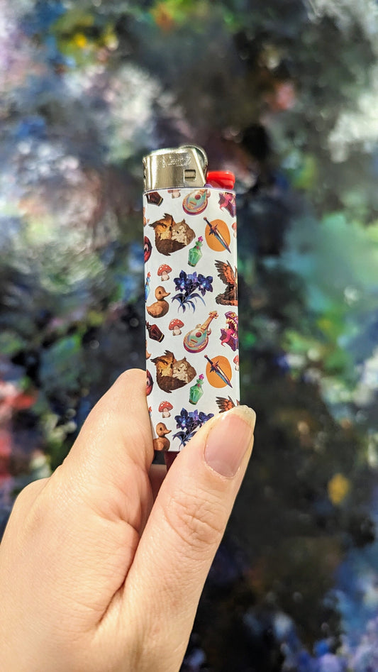 Patterned lighter wrap | customize your lighters | DND pattern| mimic, tryssm, dagger, vampire, night orchid