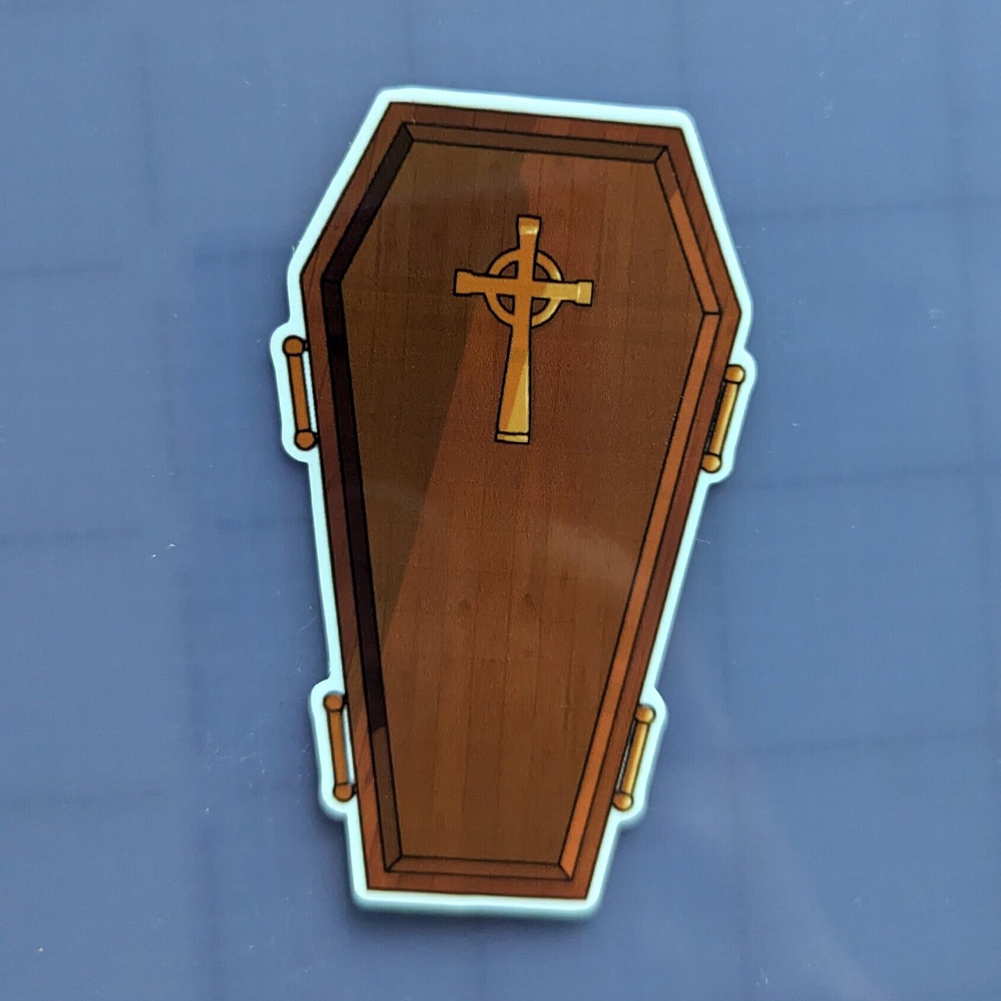 Gothic Vampire Coffin sticker | waterproof | laminated