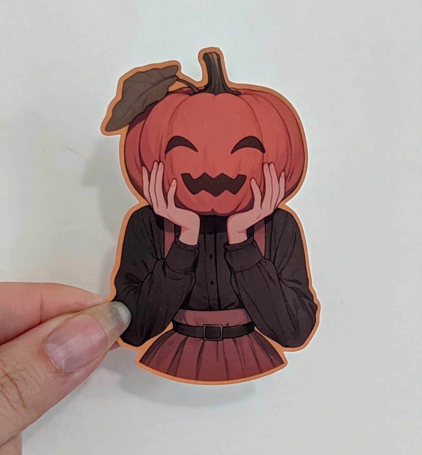 Spooky autumn Halloween season sticker | laminated waterproof | jack-o'-lantern, pumpkin, PSL, | holographic, sparkle