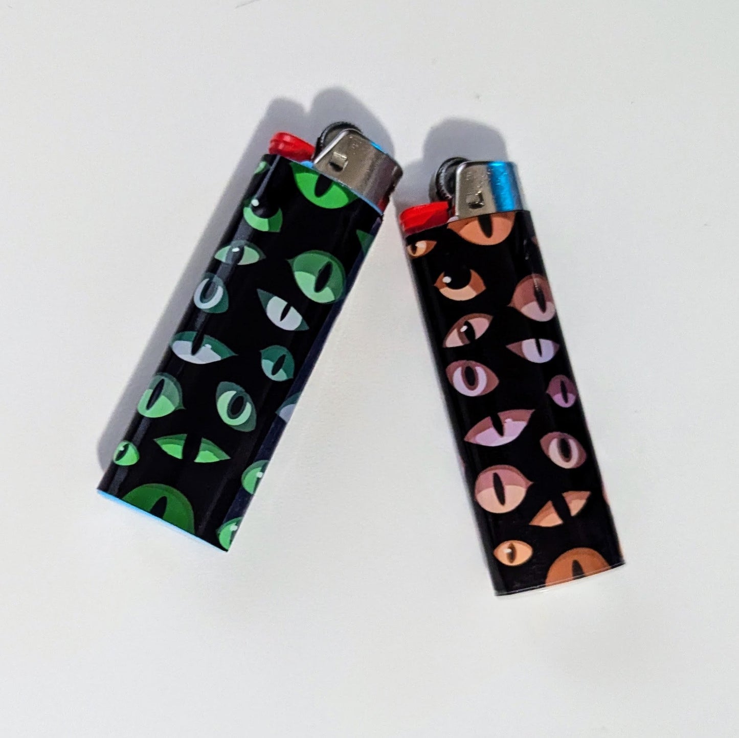 Patterned lighter wrap | customize your lighters | spooky Halloween pattern | eyes in the dark