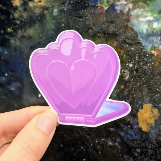 Shell compact mirror sticker | k-pop themed | Demon Hunter